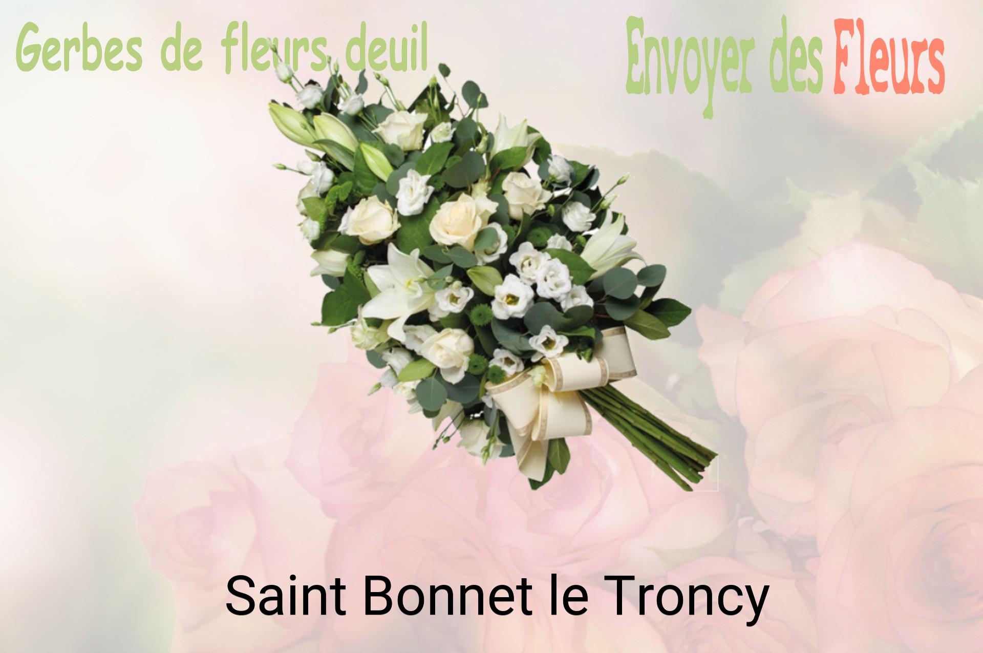 Gerbe de fleurs de deuil livrée à Saint-Bonnet-le-Troncy